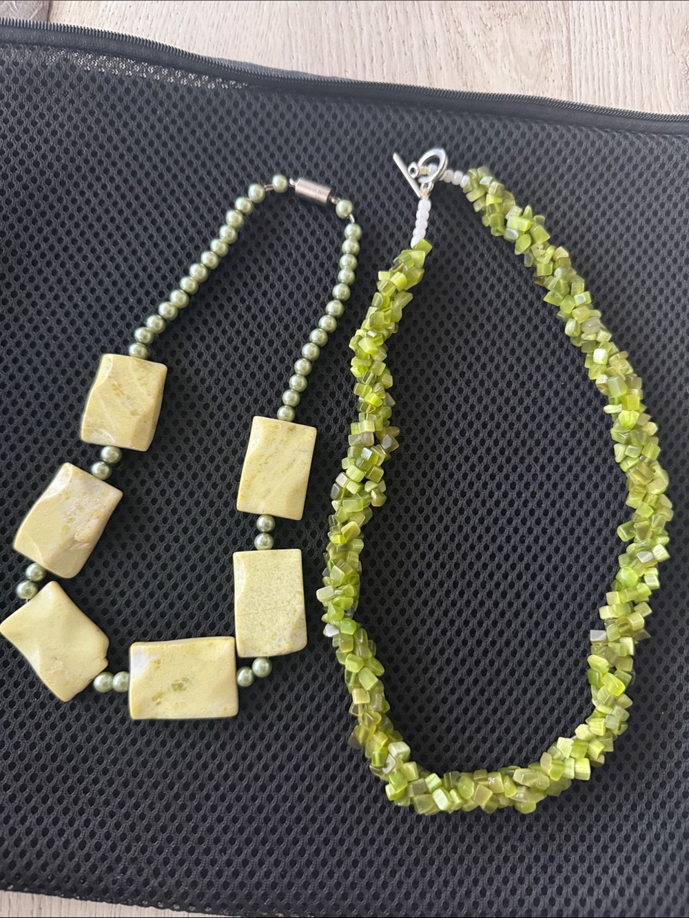 Two Elegant Green Necklaces